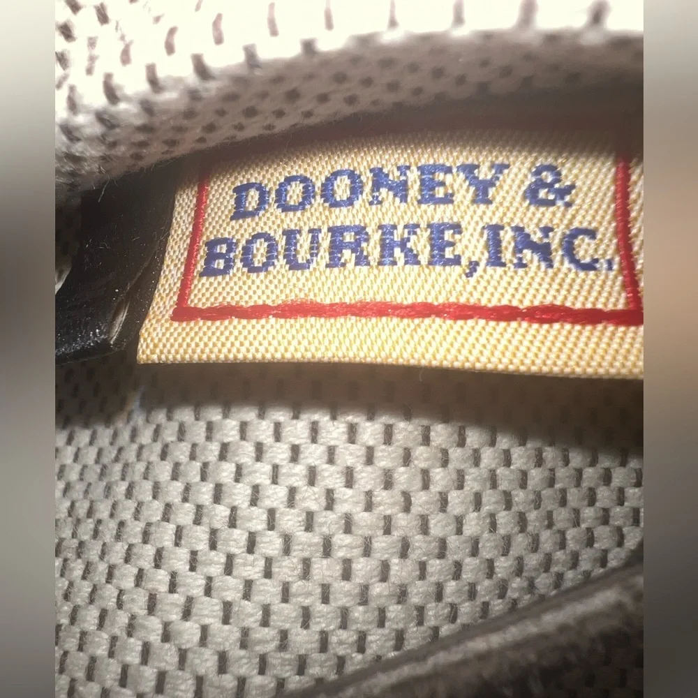 Vintage Dooney & Bourke Monogram Drawstring Bucket Bag Brown